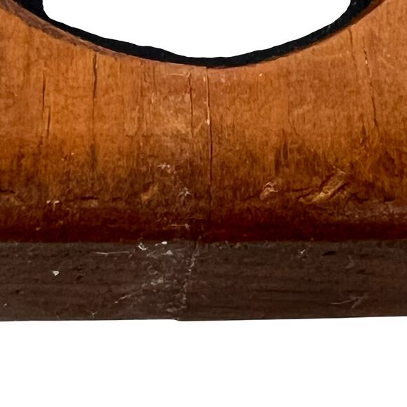 Vintage Folk Art Portraits - Set Of 3 Hand-Painted Oval Wood Plaques 1950's–60's - Picture 9 of 10